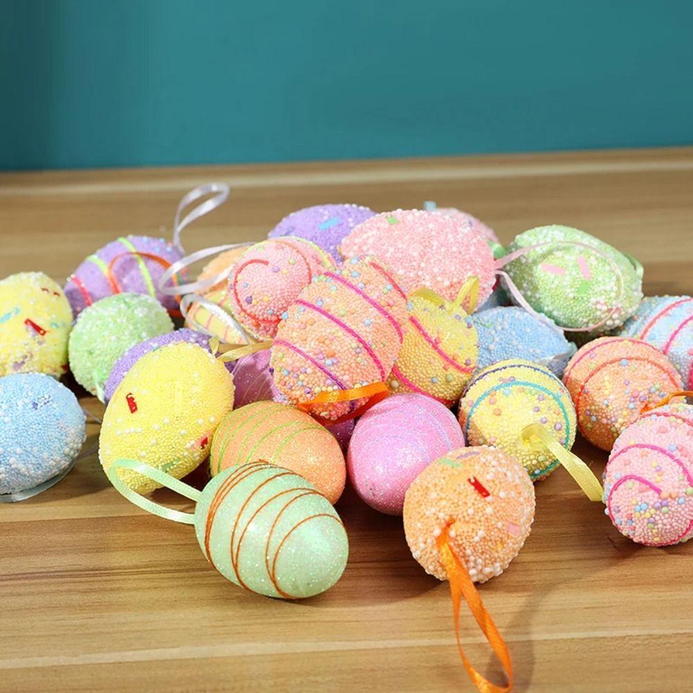 6Pcs Simulation Egg Hanging Easter Ornaments Easter Festival Decoration  Easter Party