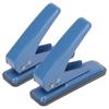 2pcs Hole Puncher Single Navy Blue Leverage Structure Punching Tool for Office Home School