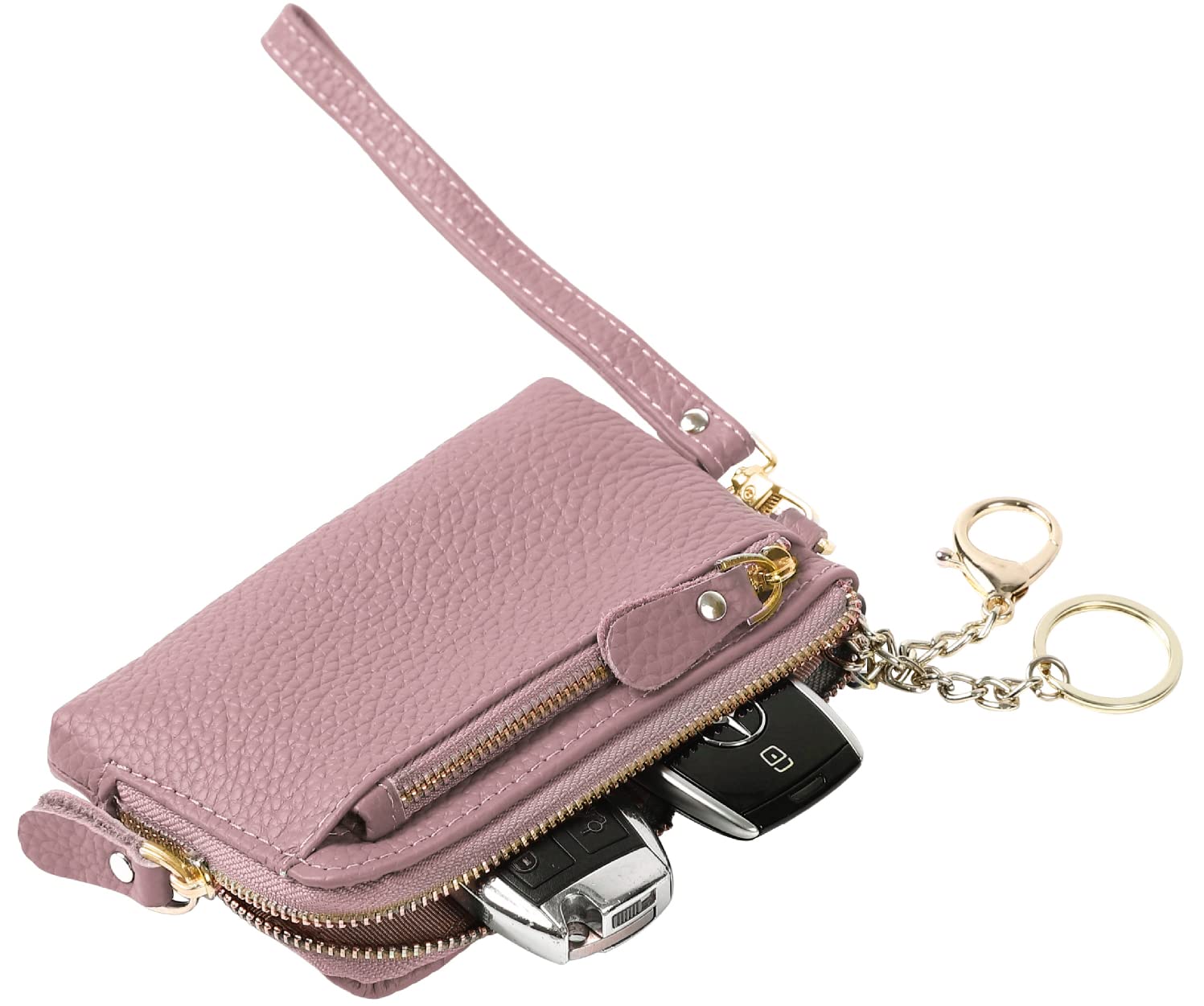 

IWK Smart Key Holds 2 for Women Case, Keys, Compact, (Pink Purple)