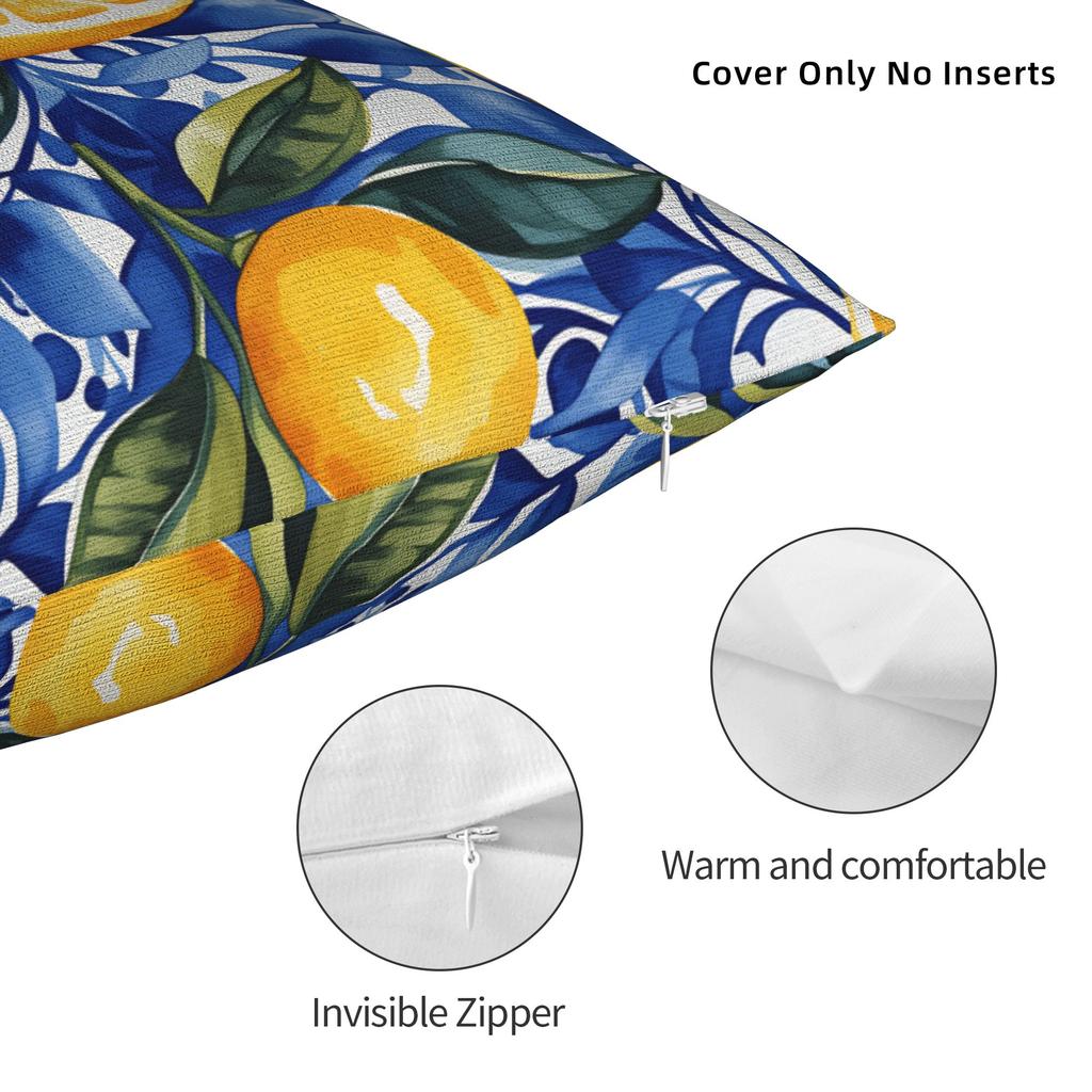 Lemon Pillow Cover Morden Pillow Case For Sofa Car Home Decor Comfy Cushion Cover Gift