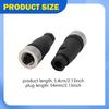 Straight Socket Panel Aviation Outdoor Waterproof M12 4 Pin Female Connector