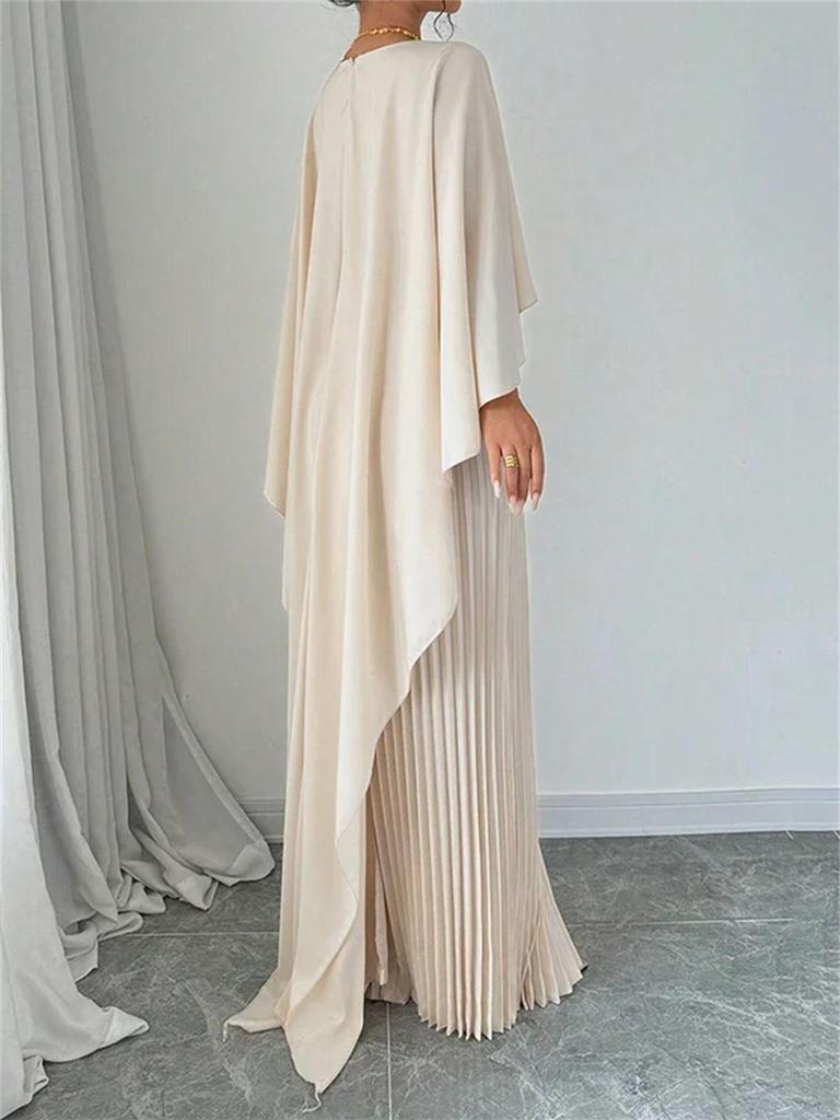 Completo Due Pezzi Elegante alla Moda 2026: Gonna Pieghettata Irregolare con Top a Manica Pipistrello Larga per Donna