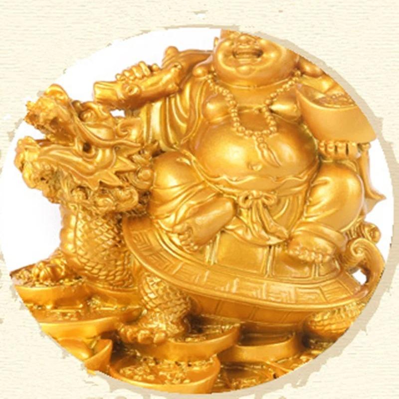 1Pc Laughing Buddha Statue Chinese Feng Shui Money Maitreya  Sculpture Figurines Ornaments Gift For Home Decoration