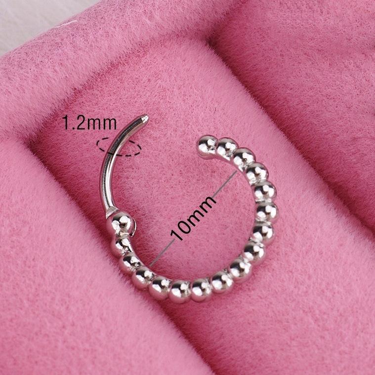 Heart Pearl Nose Rings Pointed Cone Love Lip Pierced Horseshoe Ring Skull Butterfly Nose Septum Piercing Earrings Tragus Jewelry