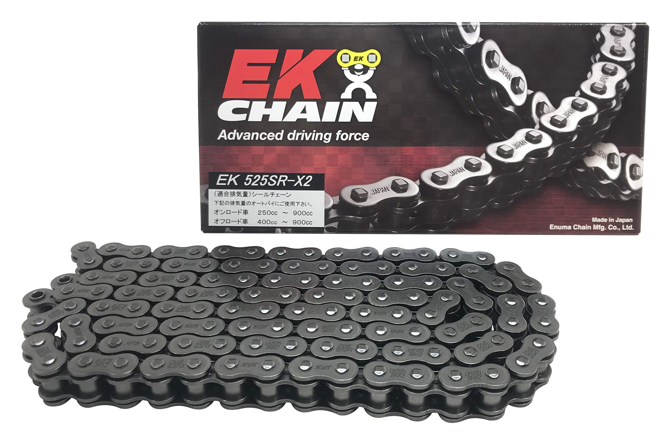 

EK Motorcycle Chain Steel 144L SLJ QX Ring Seal 525SR-X2 (Screw Joint)