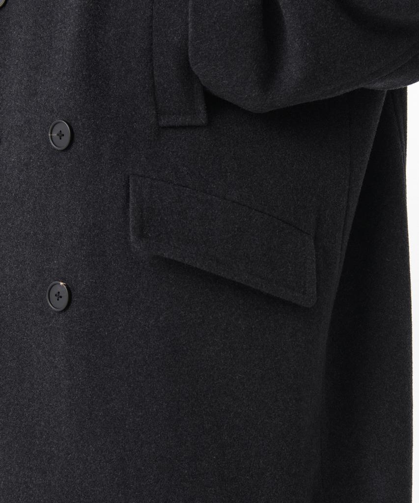 Musinsa Standard Wool Blend Extra Oversized Peacoat [Charcoal Grey]