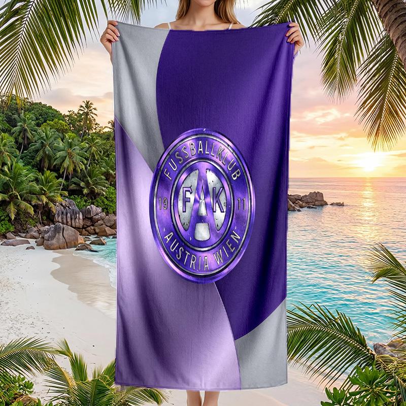 Austria Wien FC stampa Asciugamano da Spiaggia Quick Dry Microfibra Assorbente Portatile da Viaggio Asciugamano da Nuoto