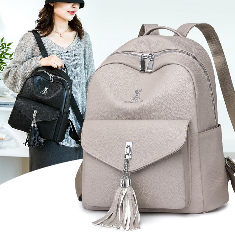 Korean Style Women's Backpack 2025: Fashionable, Versatile, Large Capacity, Lightweight Travel Backpack