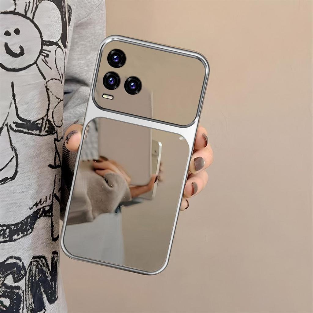 Case for Vivo Y33T,Y33s,Y21T,Y21s,Y21 Trending Big Window Cover Mirror Phone Casing