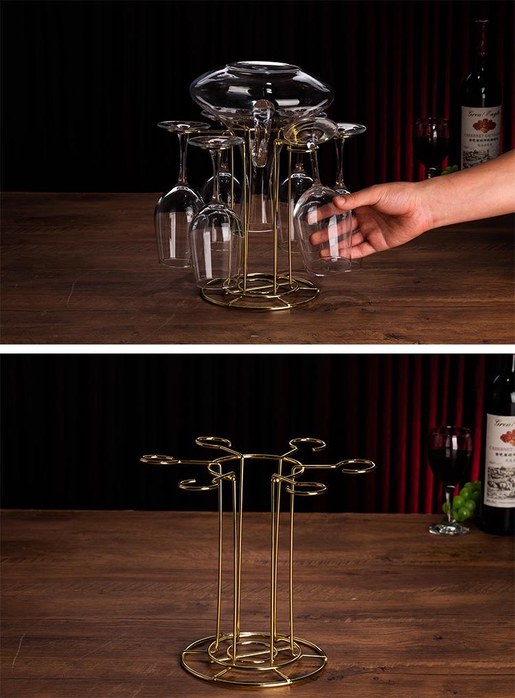 Premium Inverted Wine Glass & Decanter Storage Rack