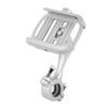Motorcycle Phone Holder Aluminum Alloy 360 Degree Rotation Bike Phone Mount Navigation Bracket for Most Phones Silver