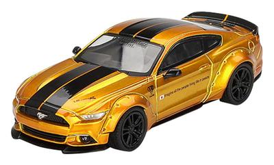 MINI GT Scale Ford Mustang LB Gold Finished Model 1/64 LBWORKS (Right-Hand Drive) MGT00847-R