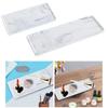 Imitation Marble Bathroom Vanity Tray Rectangular Serving Jewelry Tealight Display Holder