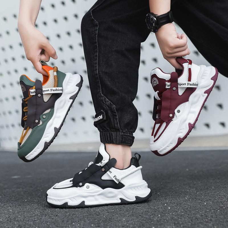 Spring and Autumn Season Latest Mesh Breathable Casual Shoes for Men's 2024 Lightweight and Tall Youth Sports Running Shoes