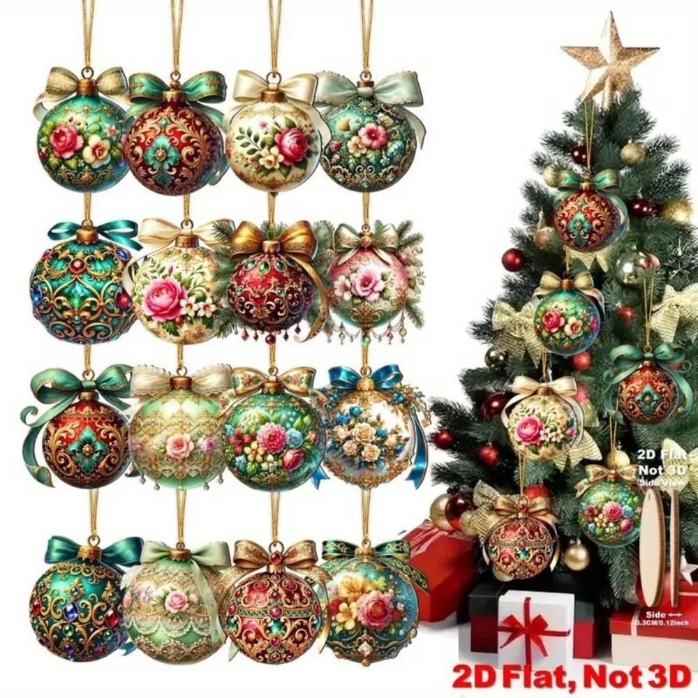 18pcs/set Wooden Material Merry Christmas Decorations Hanging Ornament  New Year Celebration