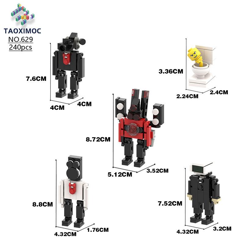 Stavebnice Skibidi Titan TV Man, Oblíbená videopostavička WC vs. Fotograf, Hrací model Hračka Sběratelská edice, Skvělý dárek pro děti