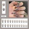 24Pcs French Tip Extra Long Ballerina Press On Nails Detachable Artificial Fake Nails Wearable Nail Art Tips