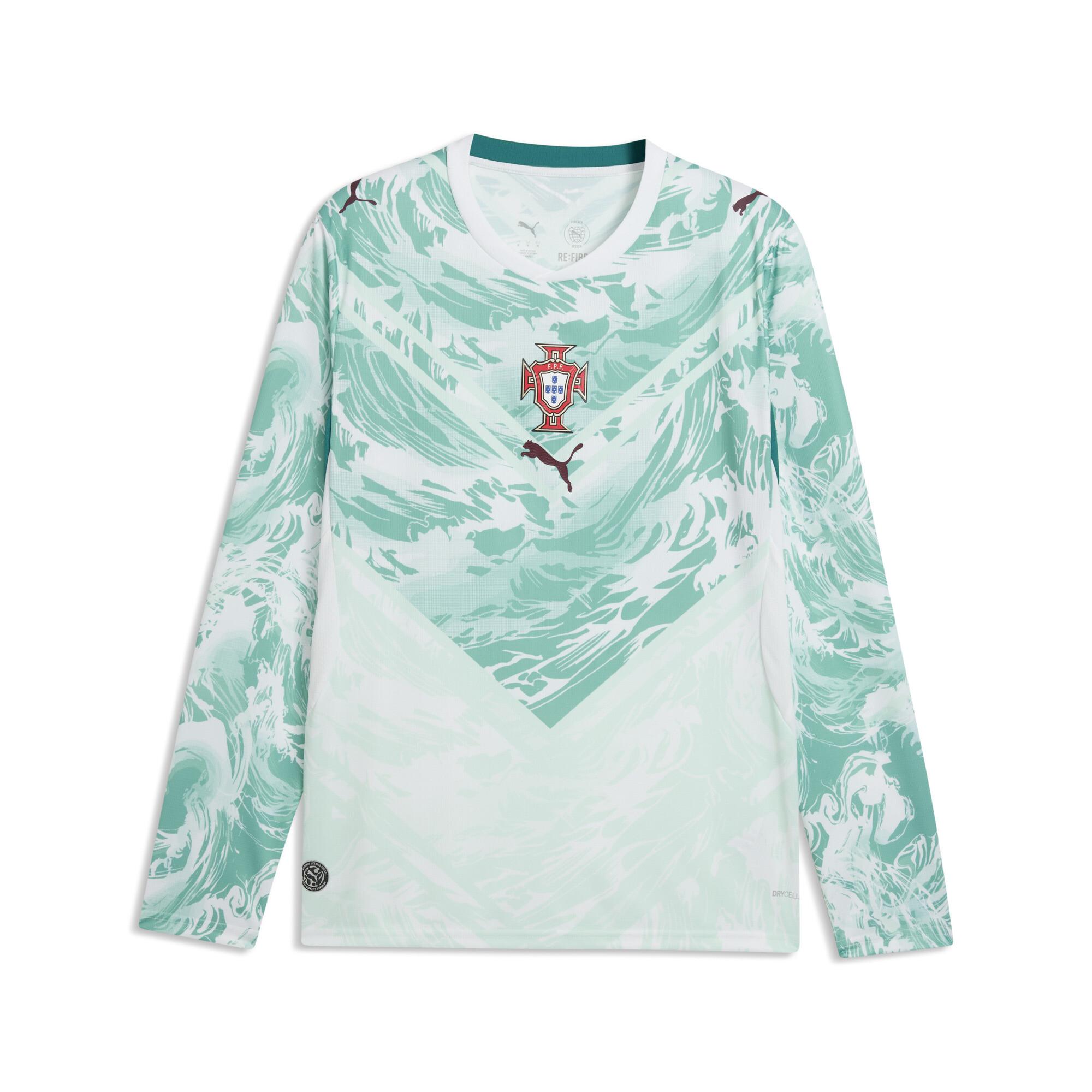 Puma FPF Away Jersey Replica Long Sleeve Portugal National Team Fans Version Moisture Wicking Color Block Pullover Football Shirt 783289-02 L