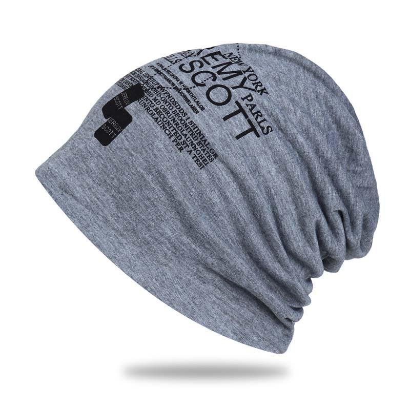 Hip Hop Letter Knit Beanie With Breathable Polyester For Adults Spring Autumn Wear