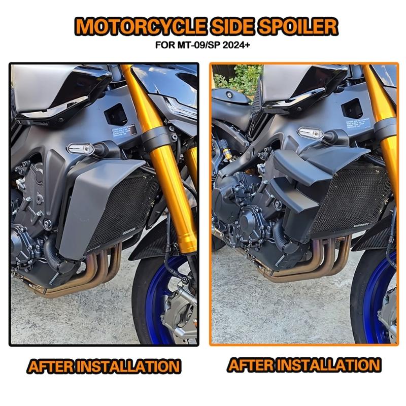 Pair Of High Temperature Resistant PETG Motorcycle Spoiler Wing Suitable For MT09 2024-2025 Models Airflows Optimization