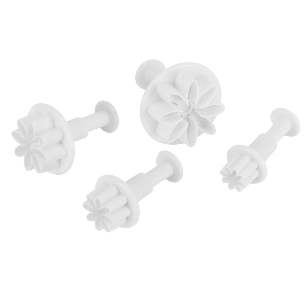 8pcs 8 Petals Shape Fondant Cutter Mold Daisy Pattern Flower Plunger Cutter Biscuits Sugar Cubes