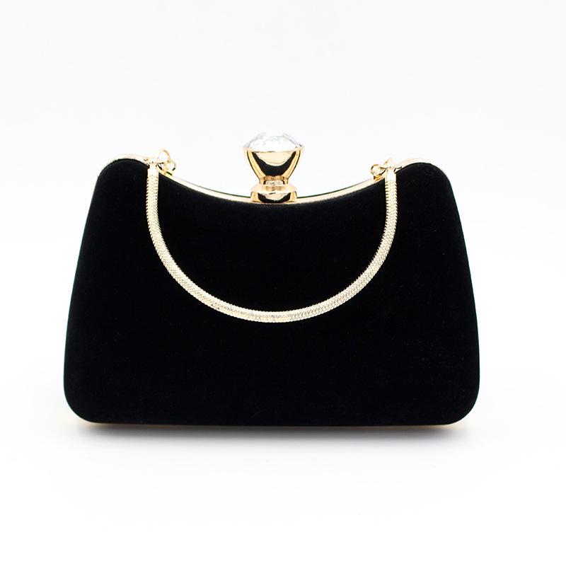 Elegante Samt-Abendtasche - Handtasche im europäischen & amerikanischen Stil für Partys und Abendkleider