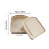 Toast Shaped Portable Lunch Box Sandwich Silicone Bento Box with Lid Student Office School Outdoor Lunch Box Food Container
