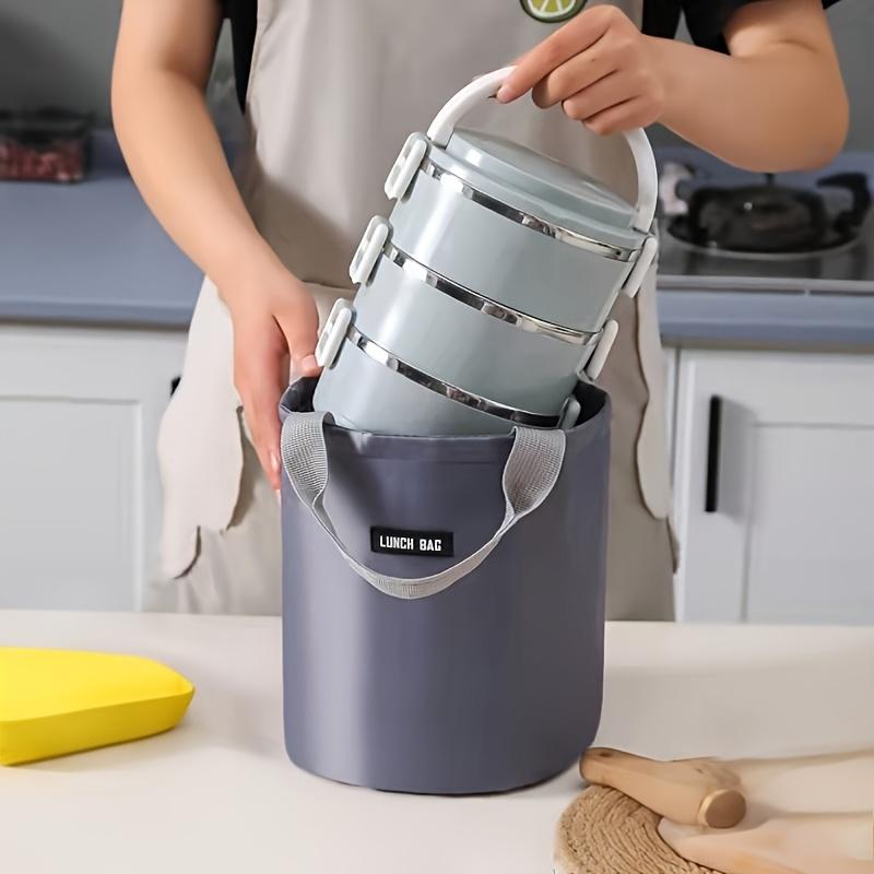 Portable Round Insulated Lunch Bag, Not for Food Contact. (Non-Food Contact)