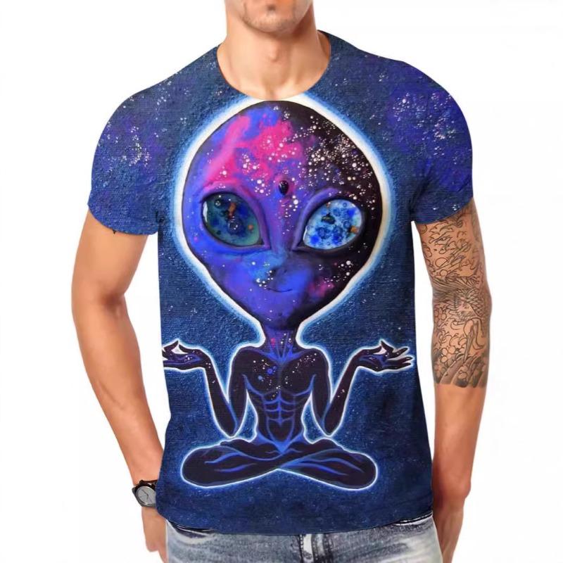 Seria Fantasy Bizarre Koszulka 3D z nadrukiem cyfrowym z okrągłym dekoltem i krótkim rękawem
