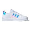 adidas Neo GRAND COURT K Leather Breathable Low Top Skateboard Shoes White Blue Kids' FW1274
