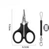 1pcs Titanium Coated Stainless Steel Fishing Scissor Plier - PE Braid Line Cutter for Carp Fishing Tools