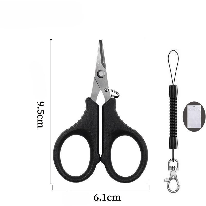1pcs Titanium Coated Stainless Steel Fishing Scissor Plier - PE Braid Line Cutter for Carp Fishing Tools