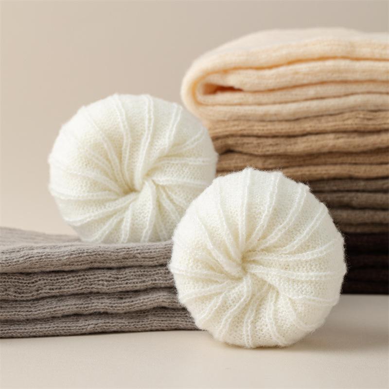 Maillard Color Stacking Socks Cover Thermal Wool Leg Cover Knitted Socks Cover Y2K Thick Line Snow Boots Socks Cover