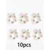 3D Christmas Gold Silver Bow Wreath Nail Art Decoration Japanese Korean Style Alloy Wreath Nail Charms Metal Nail Accessories