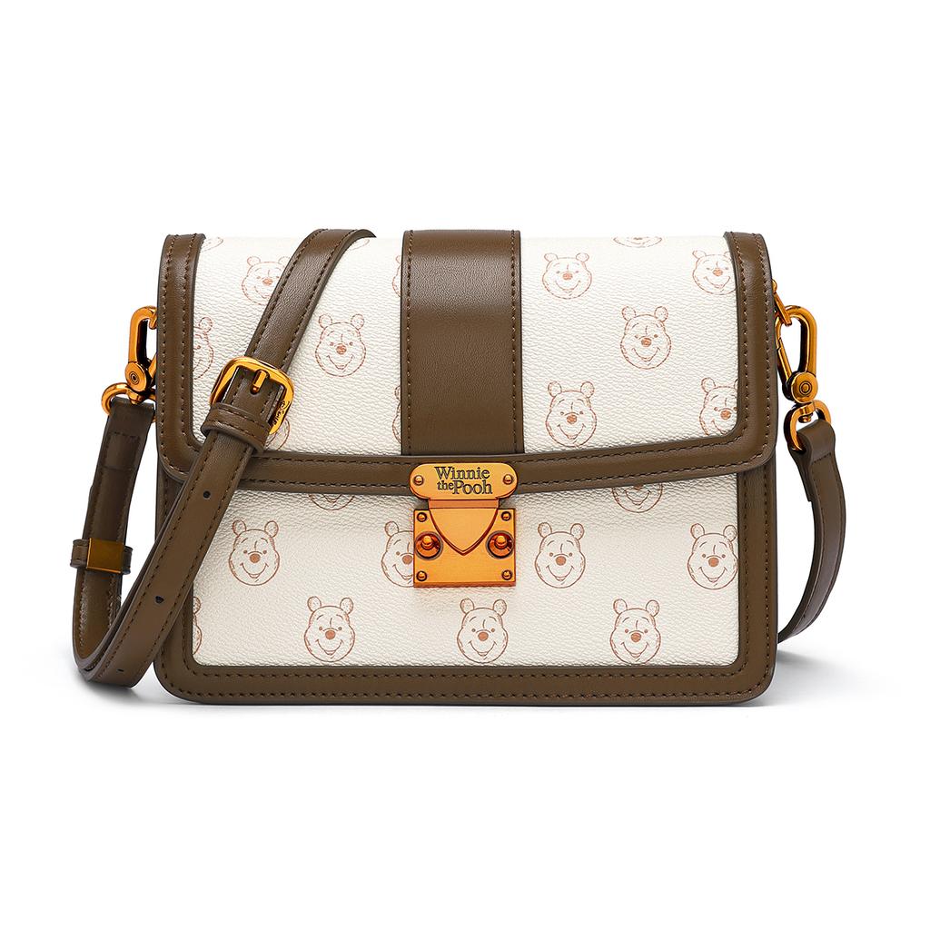 New Disney Winnie The Pooh Series PU Shoulder Bag Women's Ecru DHF23882-C11
