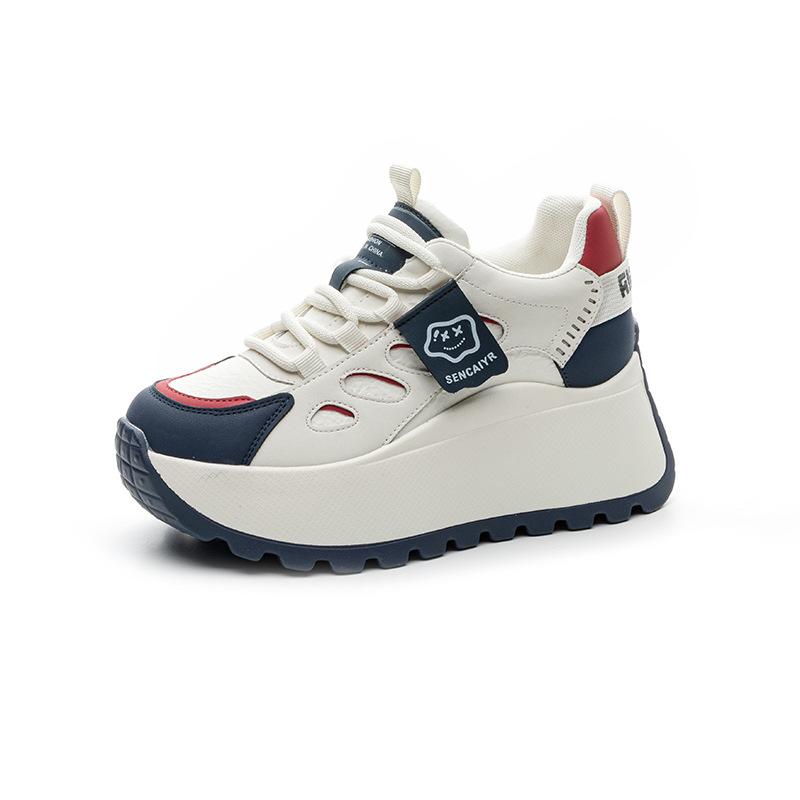 Dad Shoes Women's Spring 2025 Platform Internet Celebrities Burst Board Height Increase Sports Leisure Fashion Versatile Small Women's Shoes