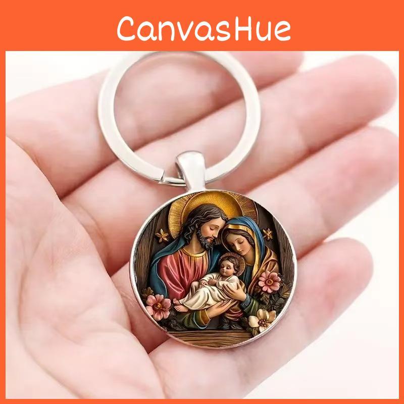 Classic Alloy Round Keychain With Style Design For Anniversary Gift And Celebration