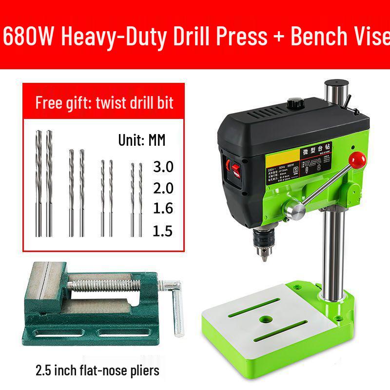 Compact 220V Multi-Functional Bench Drill & Lathe Machine