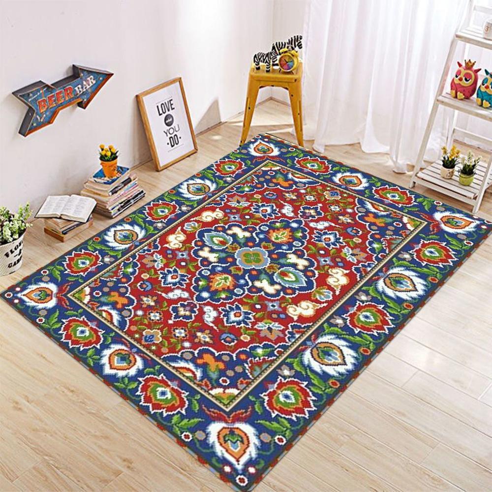 

Винтажный персидский ковер для гостиной, спальни, богемный, турецкий, марокканский, этнические ковры, противоскользящий, мандала, геометрический, придверный коврик, коврик-постер 80*120cm
