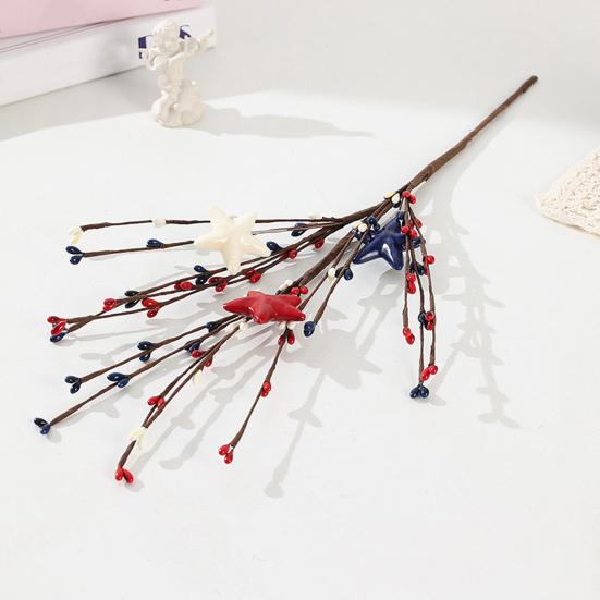 Künstlicher Tulpenblütenstiel Herzförmige Beerenpicks für Valentinstag Jahrestag Blumensträuße Hochzeit Heimdeko