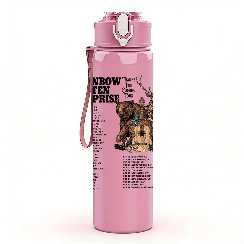 1PC Cowboy Horse Western Minimalist Print 750ml Portable Sports Water Bottle Leakproof Gym Outdoor Travel Drink Cup