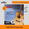 Alice Folk Guitar Strings Set: 6 Rust-Proof Steel Core Strings for Acoustic Guitars