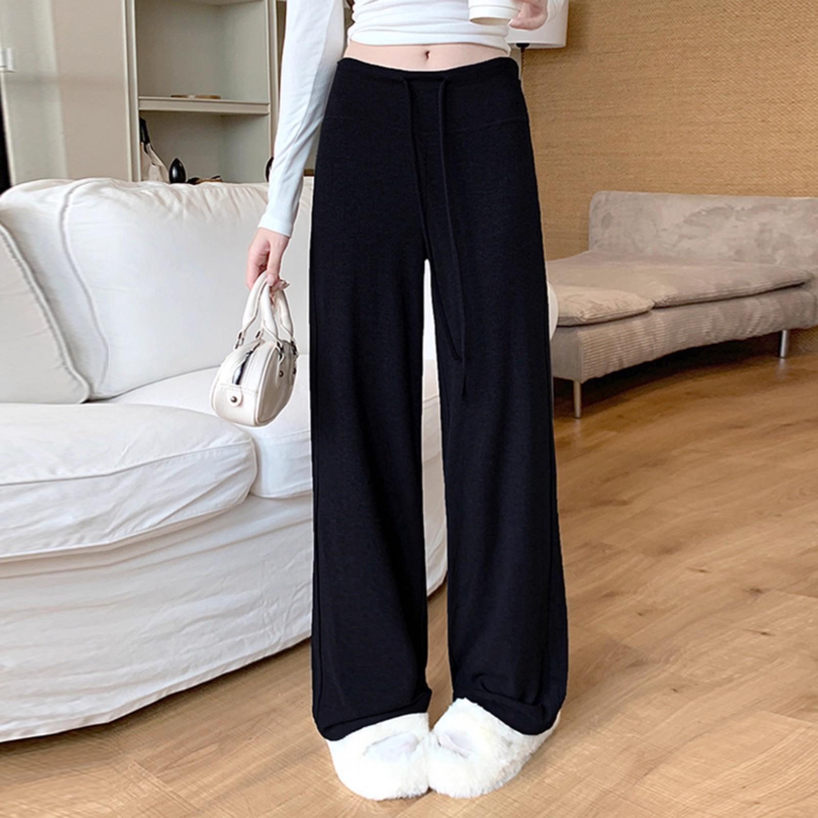 

Maternity pants new wide-leg pants spring and autumn outer wear support drape flared pants summer thin styles early, middle and late pregnancy M（80-105） чёрный