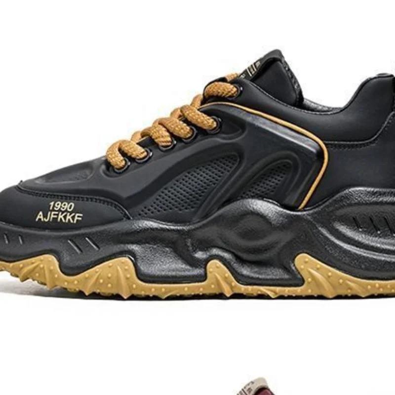 Buty Męskie Styl Koreański Codzienne Buty na Platformie Męskie Oddychające Lekkie Buty do Biegania Modne Wszechstronne Nowe Codzienne Trampki