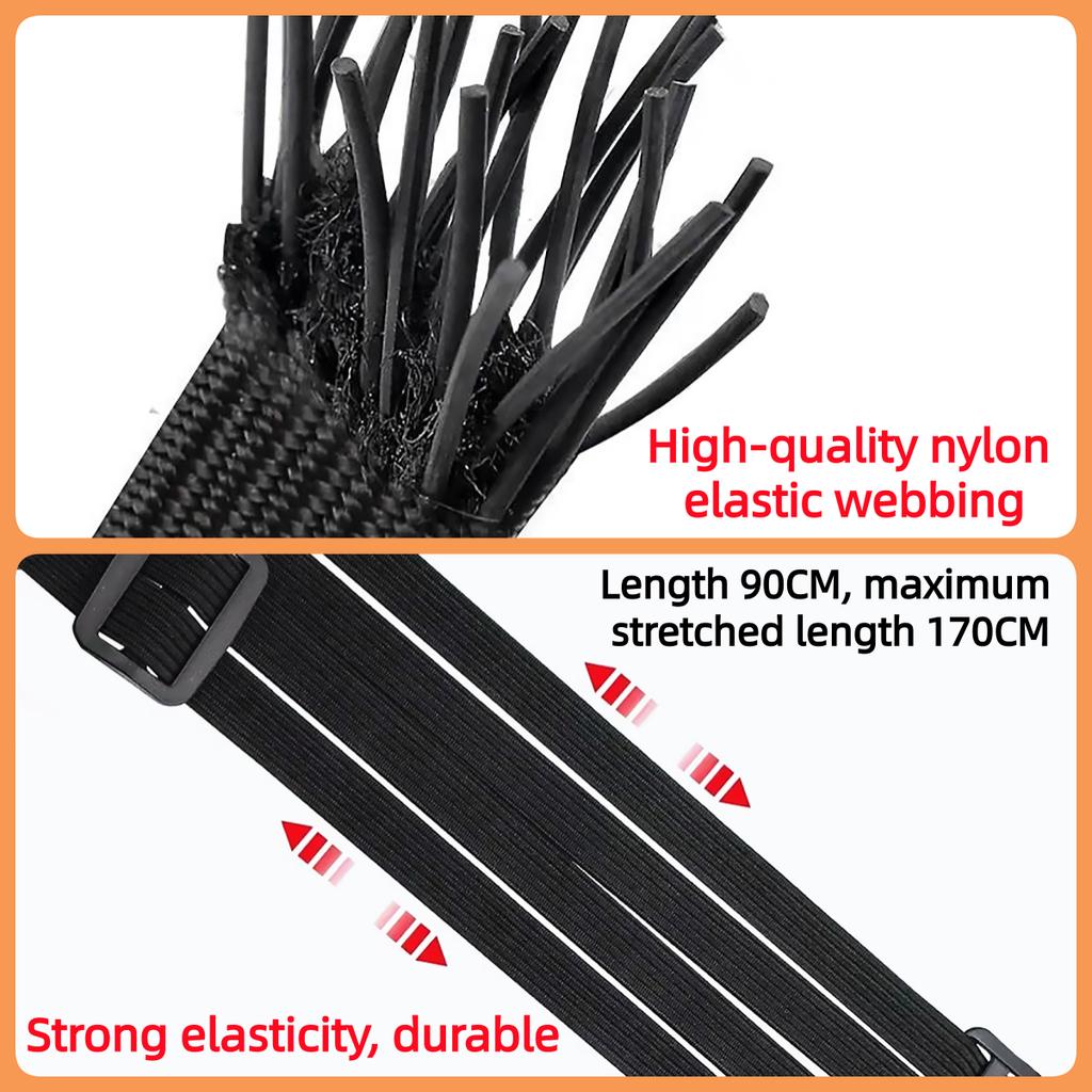 Car Trunk Organizer Elastic Straps for Jeep Wrangler TJ JK JL Gladiator JT 4XE 1997-2025 Cargo Storage Strap Rope Hook Accessory