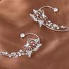 Versatile Rhinestone Butterfly Ear Cuff: Elf Ear Effect, No Piercing Needed, Elegant & Fashionable.