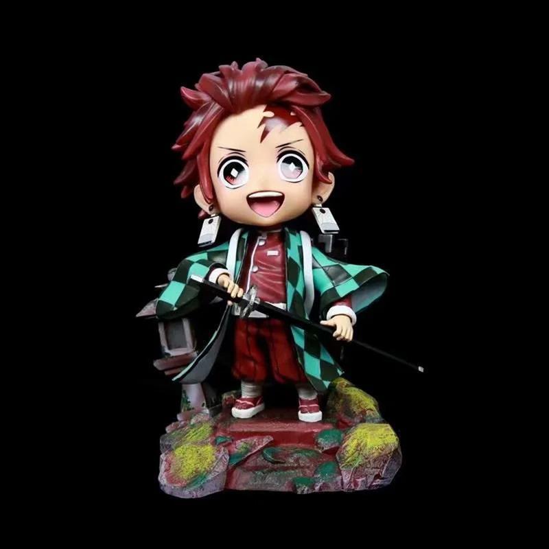 16cm Q Version Anime Demon Slayer Figure Kamado Tanjirou Pvc Action Figure Toys Collectible Model Toys Kid Gift