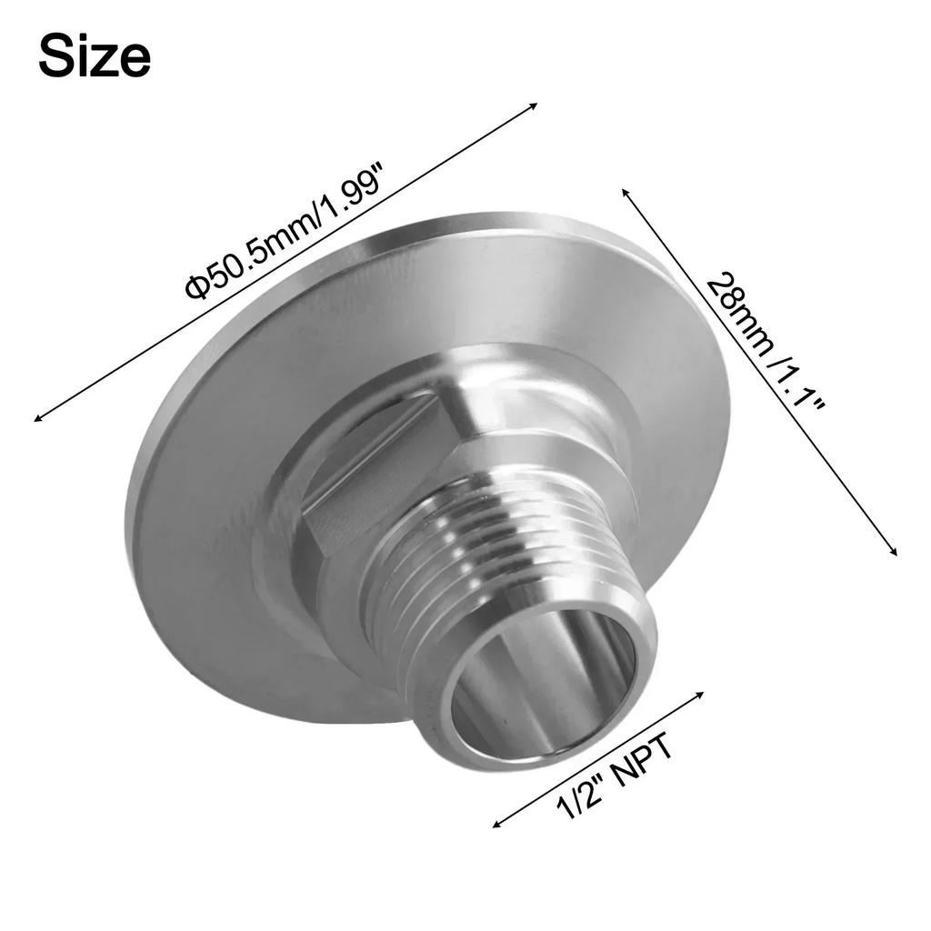 Pneumatic Connector Stainless Steel Connector Connects Pipes And Hoses High Cleanliness Pipe Fitting Heat Resistant