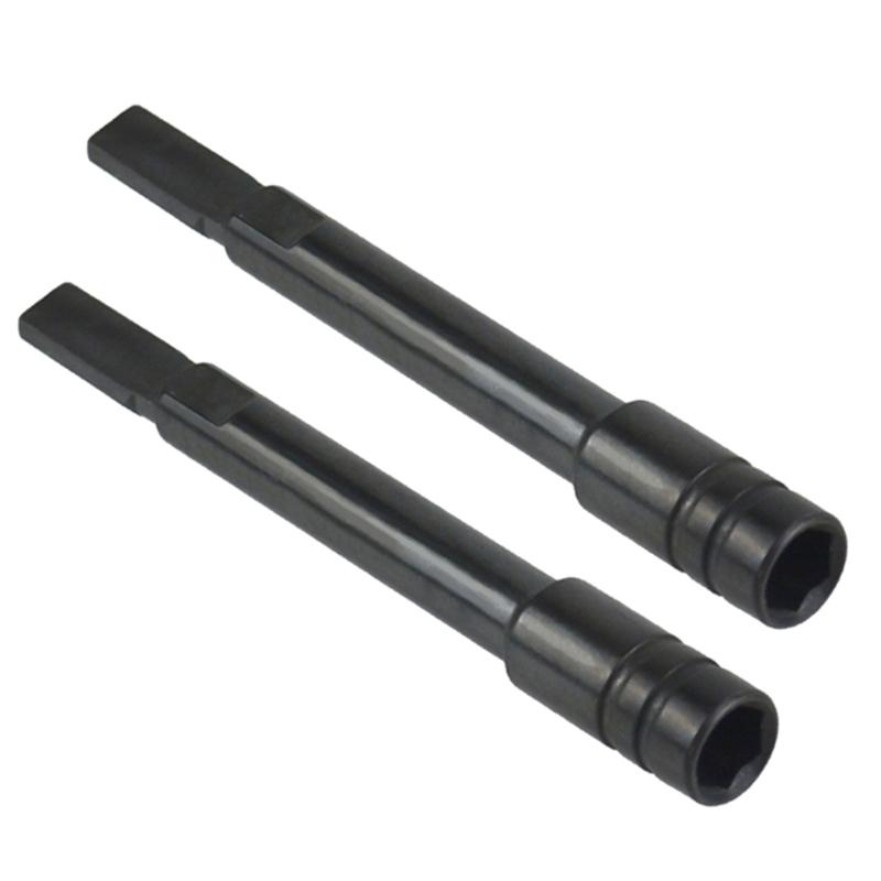 2Pcs Magnetic Extension Rods Round Flat Adapter 83mm Steel Tool for Mechanics and Projects