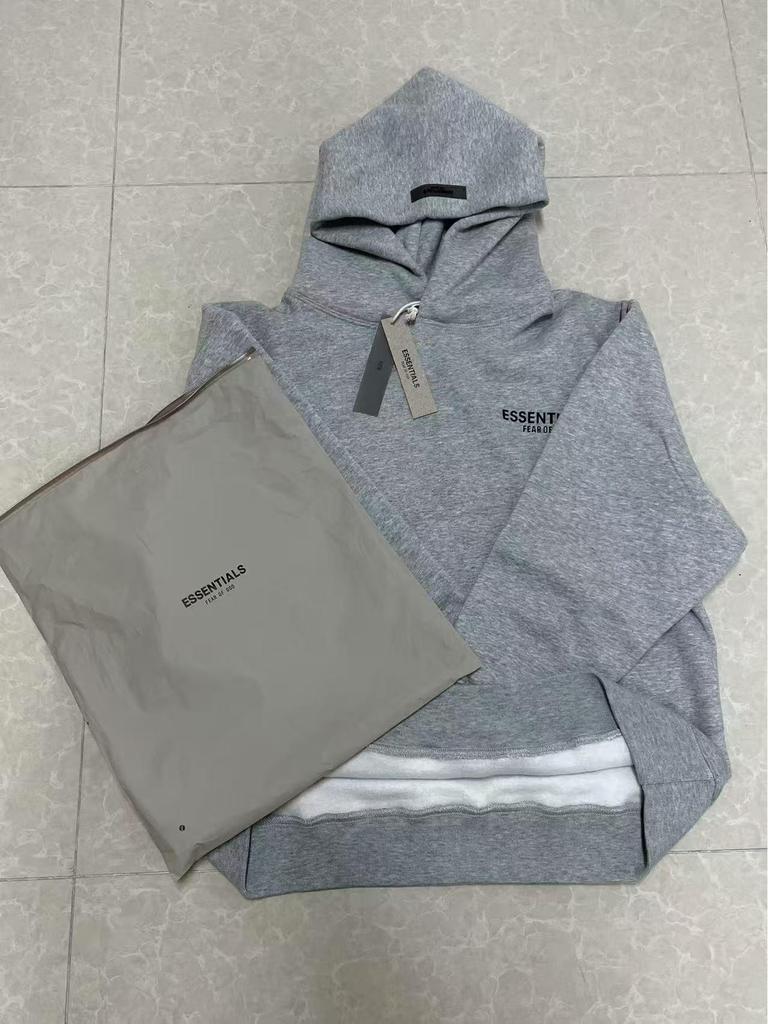 FOG ESSENTIALS Fleece Hoodie Set: High Street Trendy Brand with Original Packaging Bag.